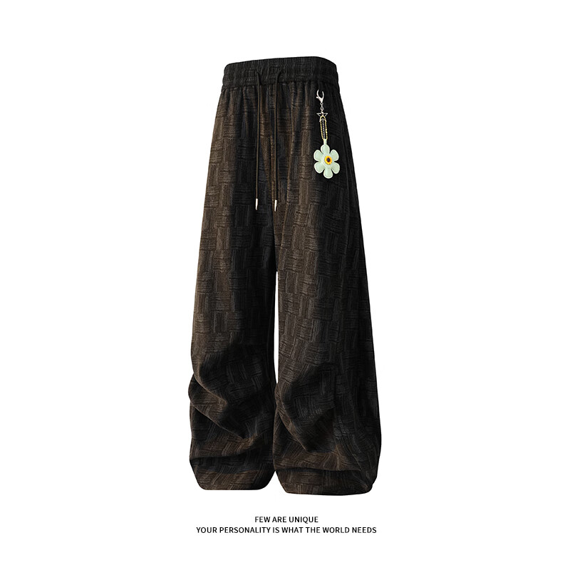 Dingfengbaoluo Vintage Plaid Casual Pants