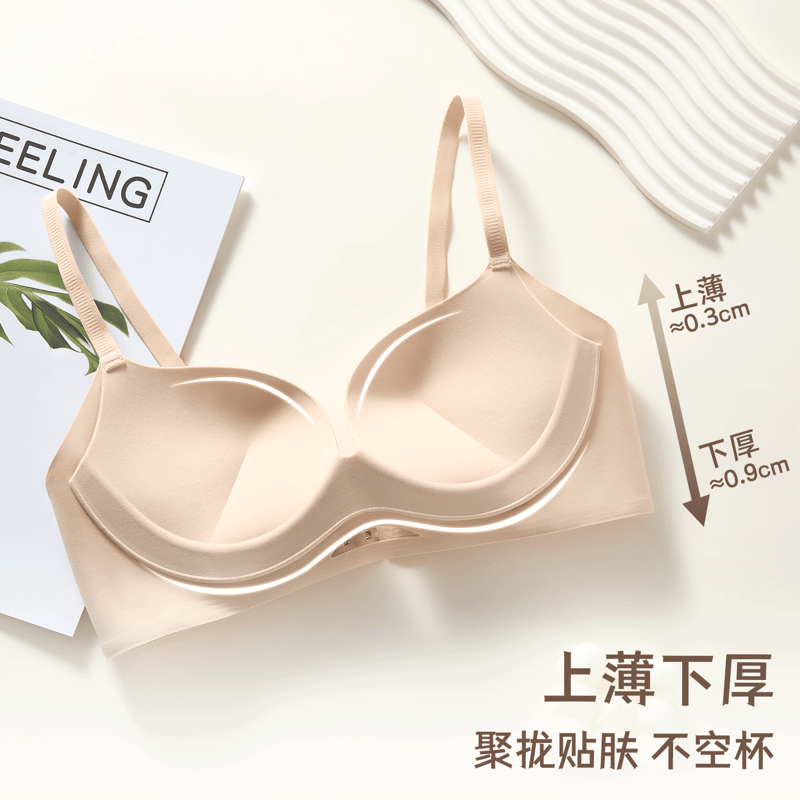Bandgewoo Foundation Bra for Women - Push-Up, Seamless, Wireless