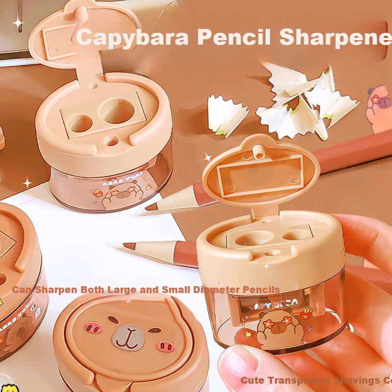Meijiwan Capibara Pencil Sharpener with Dual Holes