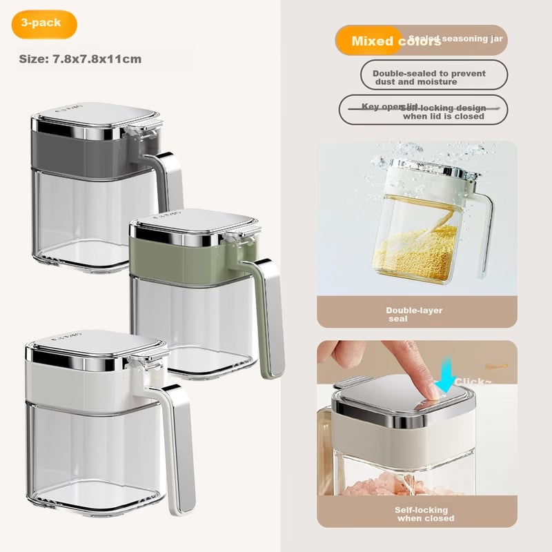 Katei Story Japanese Moisture-Proof Seasoning Container Set