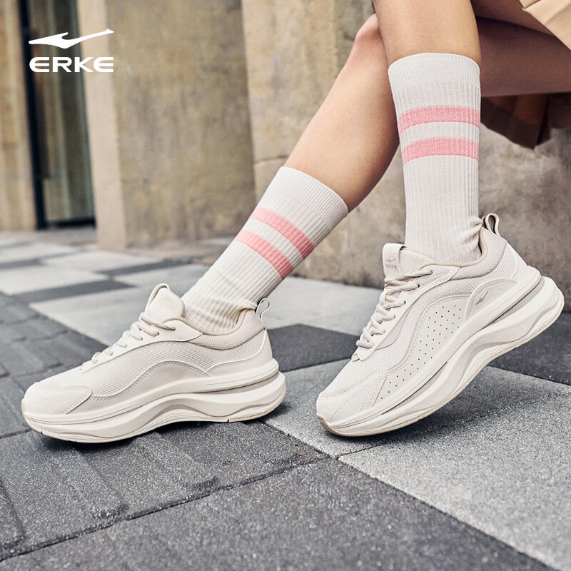 ERKE Casual Shoes 26 - Comfortable Thick-Soled Women's Sports Sneakers
