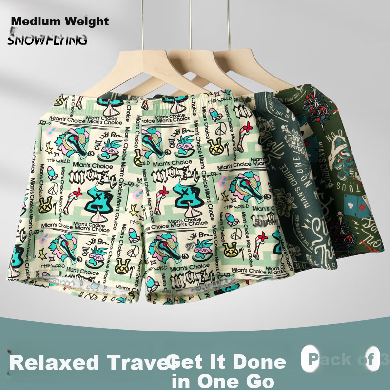 SNOWFLYING Men's Cotton Boxer Briefs