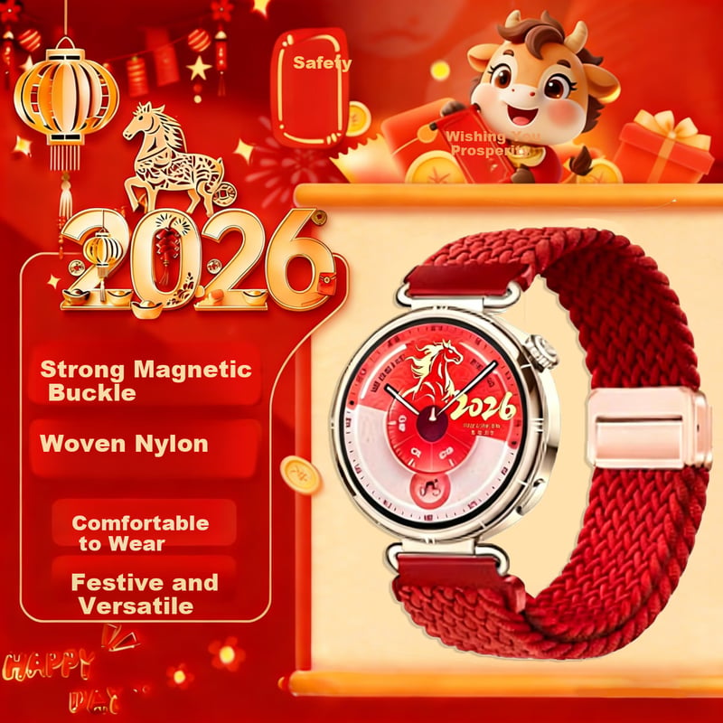 CHENSONG Red Woven Strap for Xiaomi Watch S4