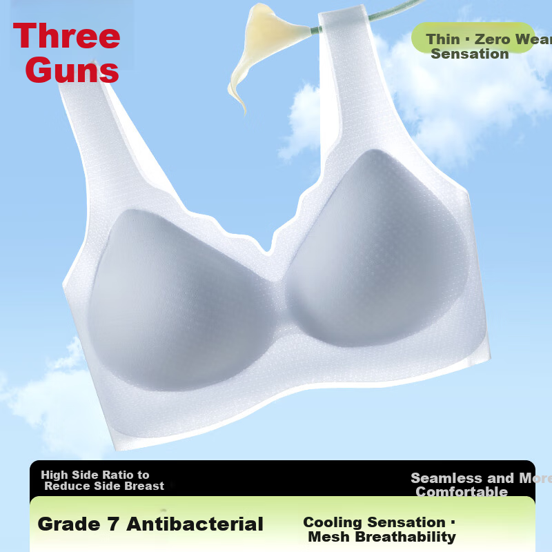 THREEGUN Soft Support Wireless Push-Up Bra