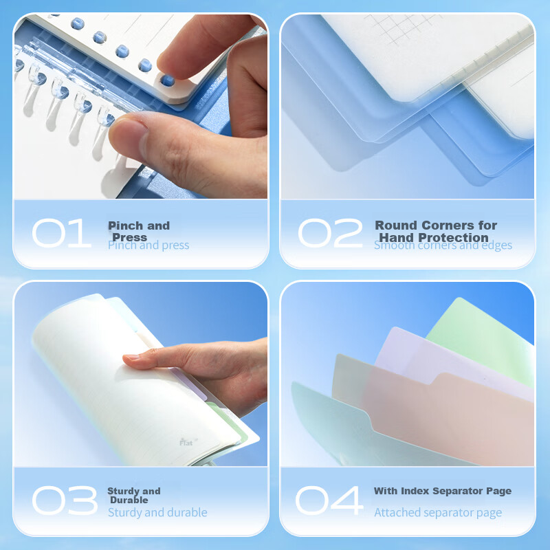 M&G B5 Loose-Leaf Notebook - 40 Sheets, Ruled