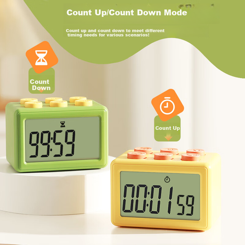 Compas Electronic Timer for Students, Kitchen Alarm Clock