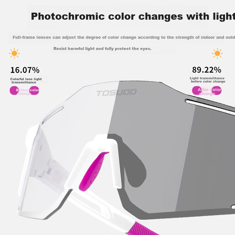 Tasiduizhang Kids Cycling Glasses - Playful Purple