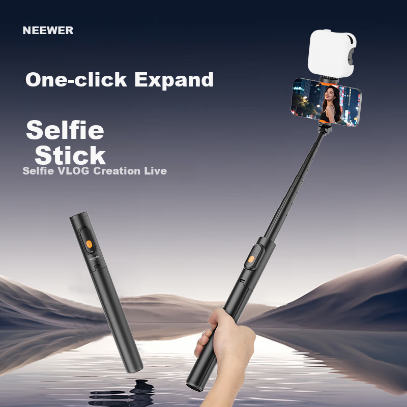 NEEWER Bamban Selfie Stick with Cold Shoe Mount