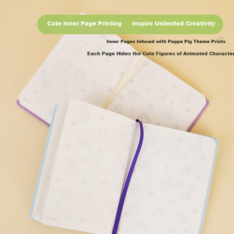 KOKUYO Peppa Pig Purple A6 Notebook - 100 Sheets