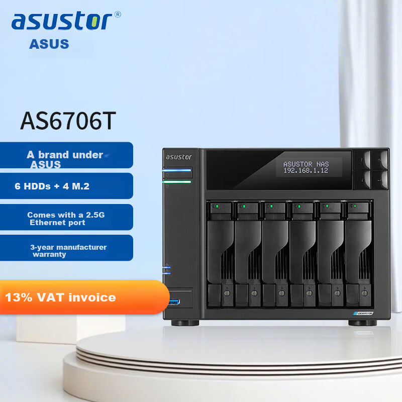 Asustor AS6706T 6-Bay NAS Storage Server