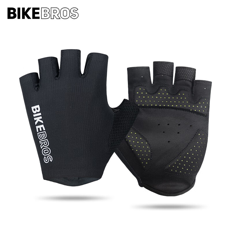 BIKEBROS Cycling Gloves - Shock-Absorbing Fingerless