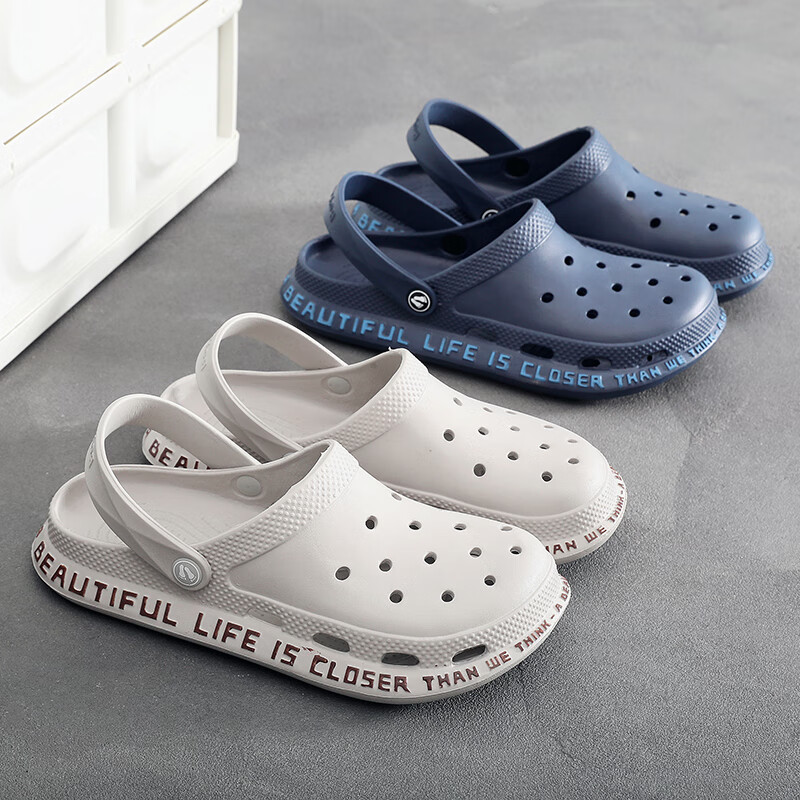 GUOLUOFEI Men's Perforated Summer Sandals