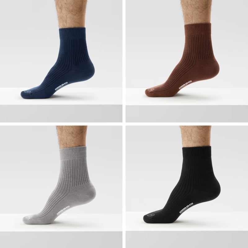 Bananain Silver Skin 311S Men's Antibacterial Cotton Socks