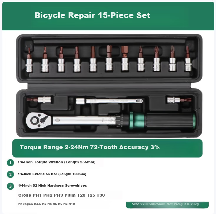 Lekali 16-Piece Torque Wrench Set for Bikes
