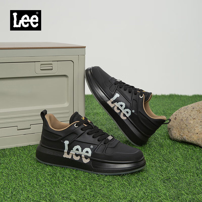 Lee Men's Casual Sneakers - Black Low-Top