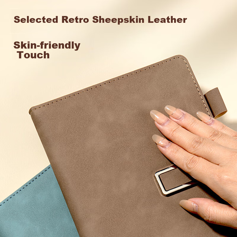 COMIX Lambskin Leather Notebook with Magnetic Clasp