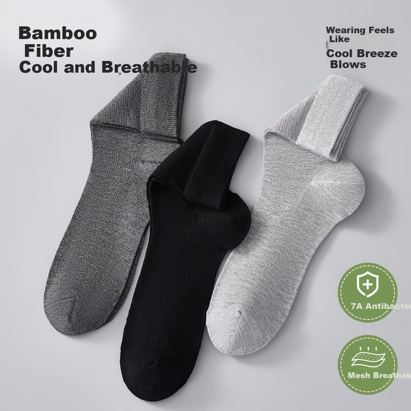 Yiershuang 10A Antibacterial Men's Ice Silk Socks