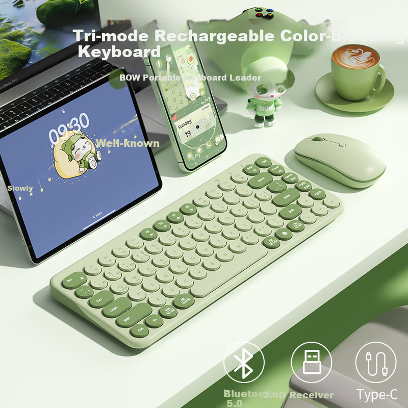 B.O.W Hangshi MK397DL Silent Keyboard & Mouse Set