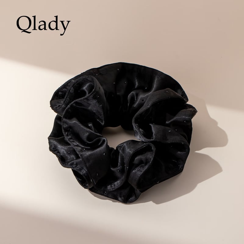 Qlady Elegant Black Large Bow Hair Tie