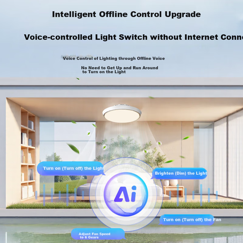 HSOS AI Voice-Controlled Smart Fan Light