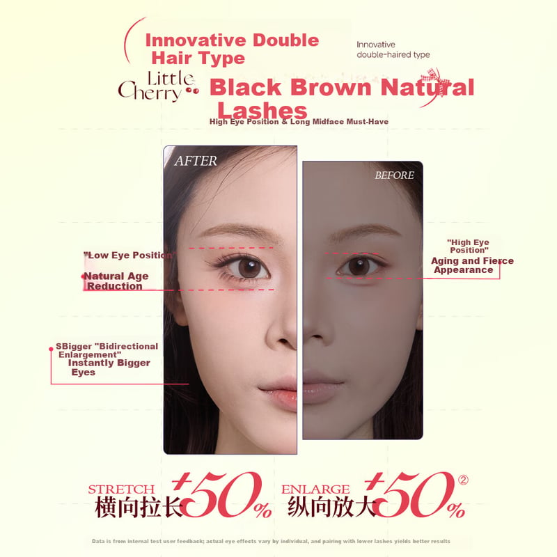 Mr. Wish Cherry Blossom Glue-Free Lashes - Natural Black Brown Fox