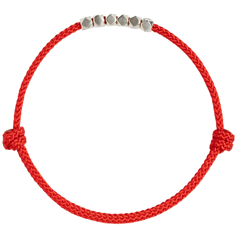 MANHE S990 Silver Red String Bracelet for Women