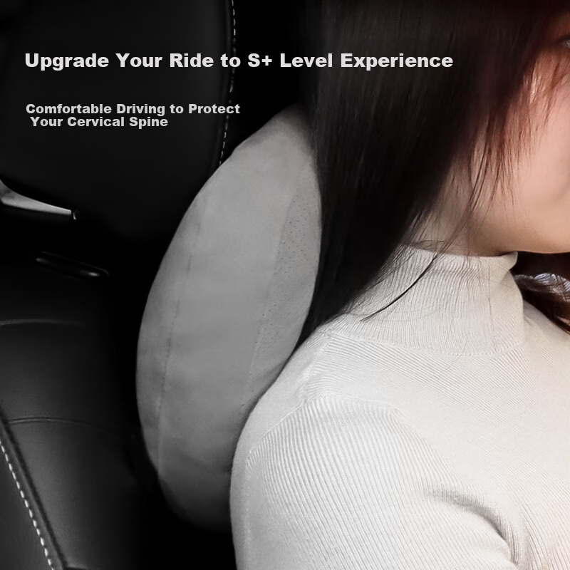 MINISO Car Headrest & Lumbar Support - S-Grade DuPont Bio-Fleece