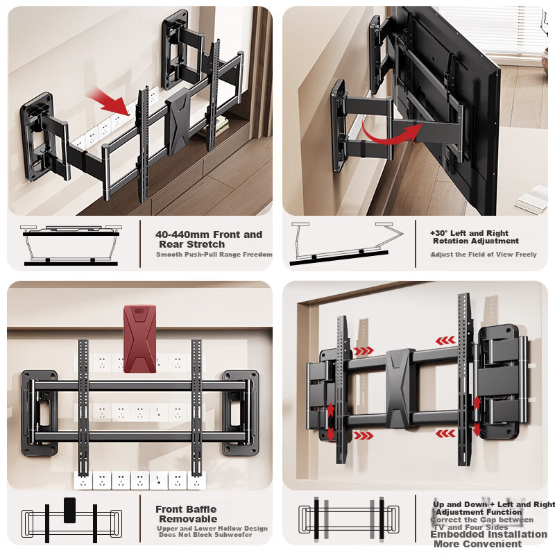 Junao Heavy-Duty TV Wall Mount for Xiaomi & Skyworth