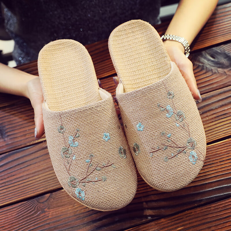 Hengyuanxiang Linen Slippers for Home Indoor Use