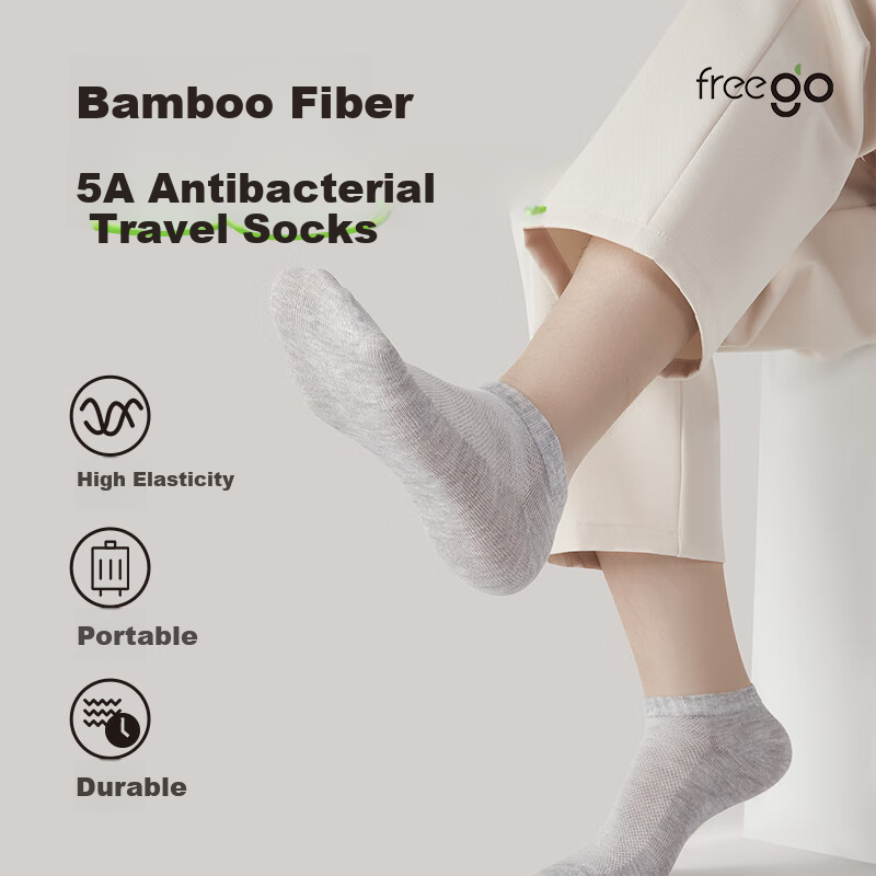 Freego Disposable Socks - Antibacterial & Breathable for Sports & Travel