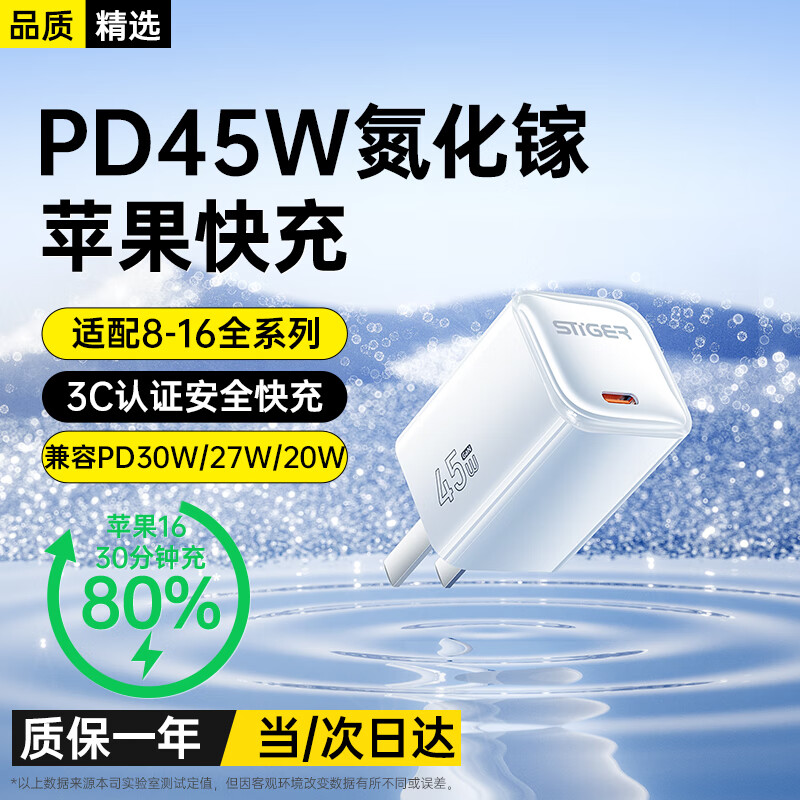 Stiger 45W Gallium Nitride Fast Charger for Apple 17