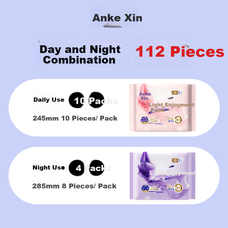 Ankexin Sanitary Pads - 112 pcs Day & Night Combo