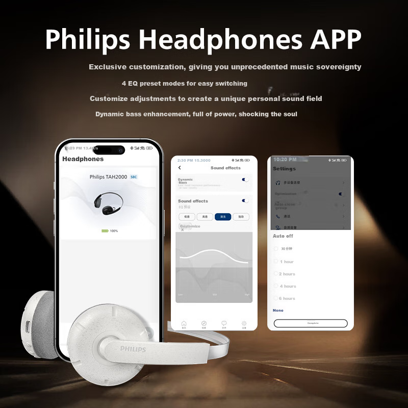 PHILIPS Wireless Bluetooth Headphones H2000 Blue