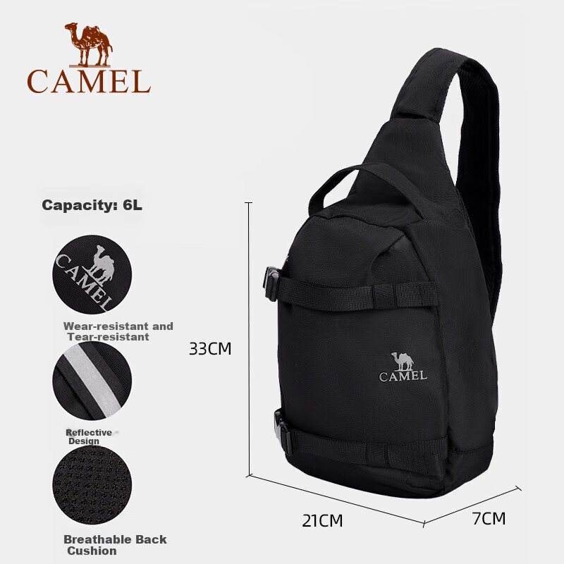 CAMEL Outdoor Sports Shoulder Bag - Unisex Crossbody