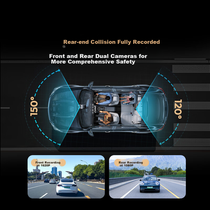 360 Dash Cam G300 3K Dual Recording