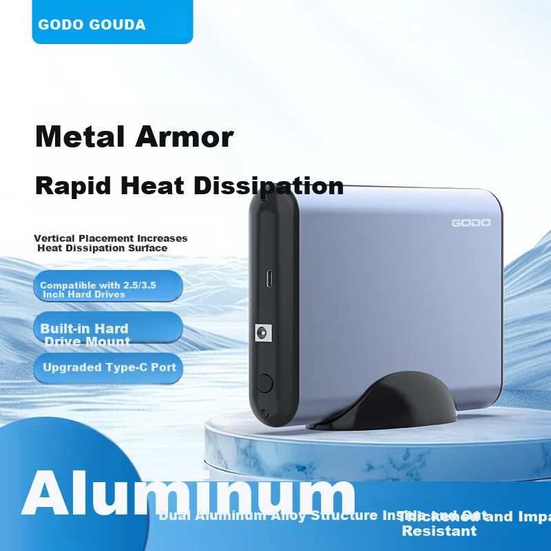GODO 3.5" SATA External Hard Drive Enclosure with USB 3.0
