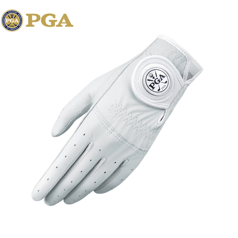 PGA Women's Genuine Leather Golf Glove with Detachable Mark