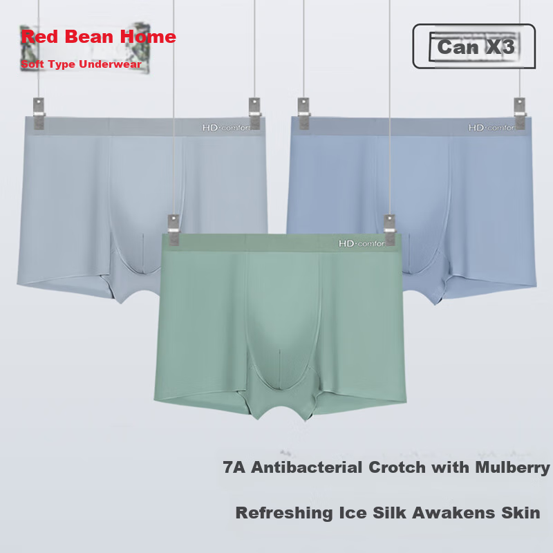 Hodohome Ice Silk Underwear - 7A Antibacterial Boxer Briefs