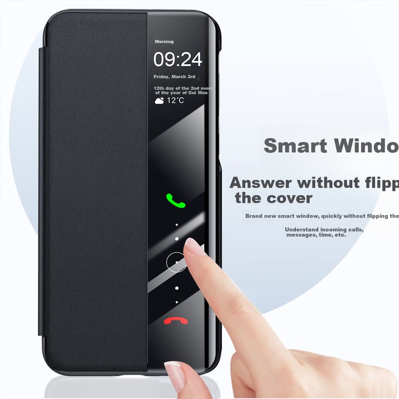 KMaxAI Huawei Pura80 Ultra Leather Case with Smart View