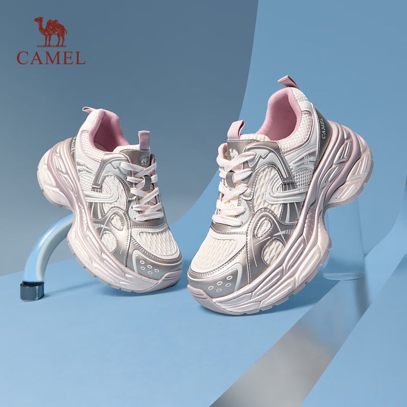 CAMEL Silver Thread Chunky Sneakers