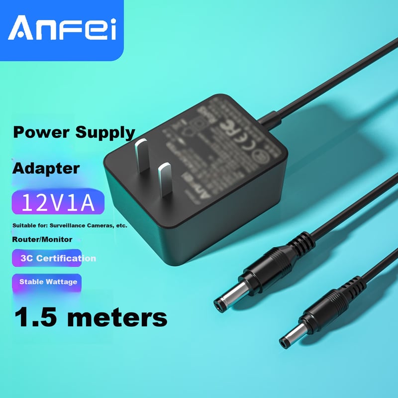 ANFEI Mini 12V 1A Universal Power Adapter