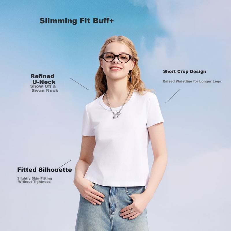 Meters Bonwe Women's U-Neck T-Shirt 2025