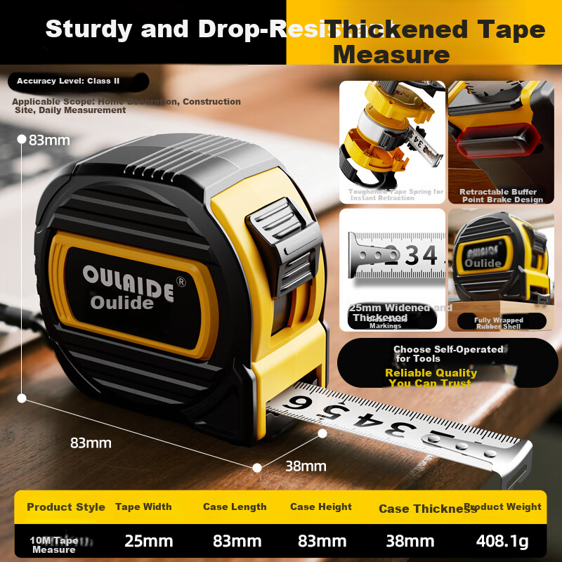 Oread 10m Steel Tape Measure