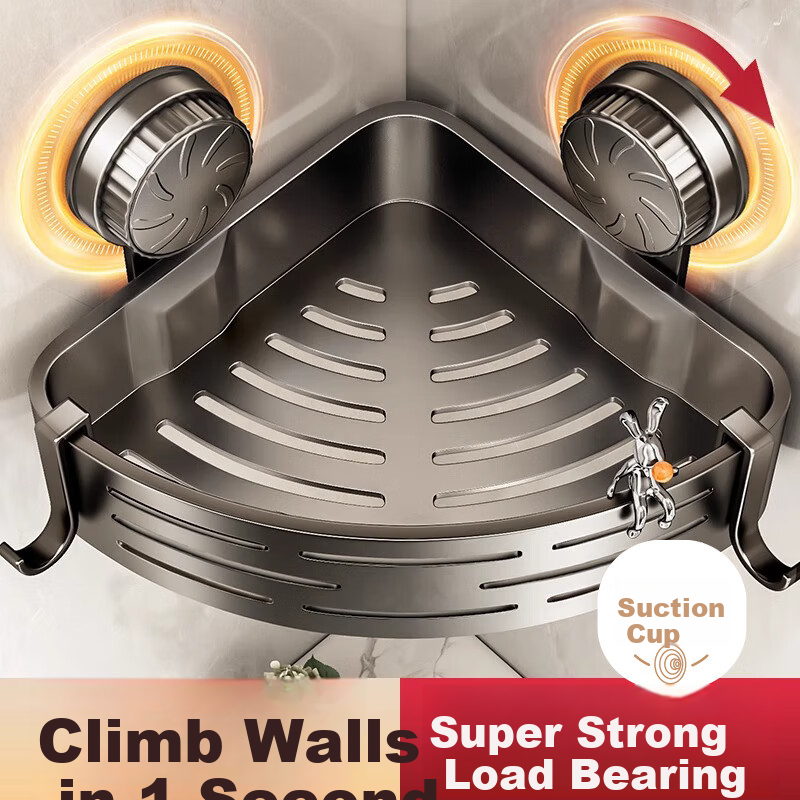 MUYA Corner Shelf with ABS Suction Cups