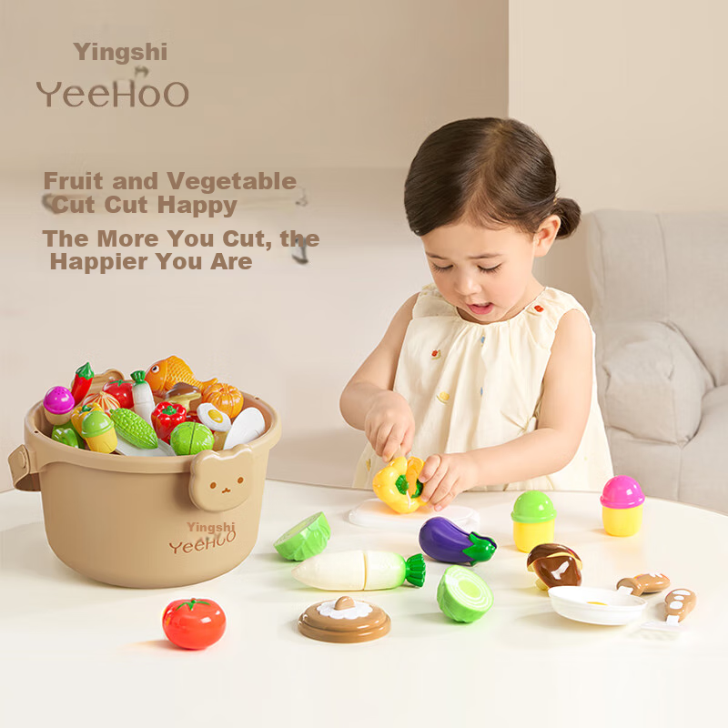 YEEHOO Fruit Cutting Playset - Pretend Play Kitchen Set