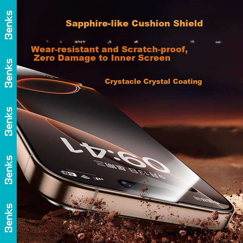 Benks iPhone 16 Pro Max Tempered Glass Protector [King Kong Corning]