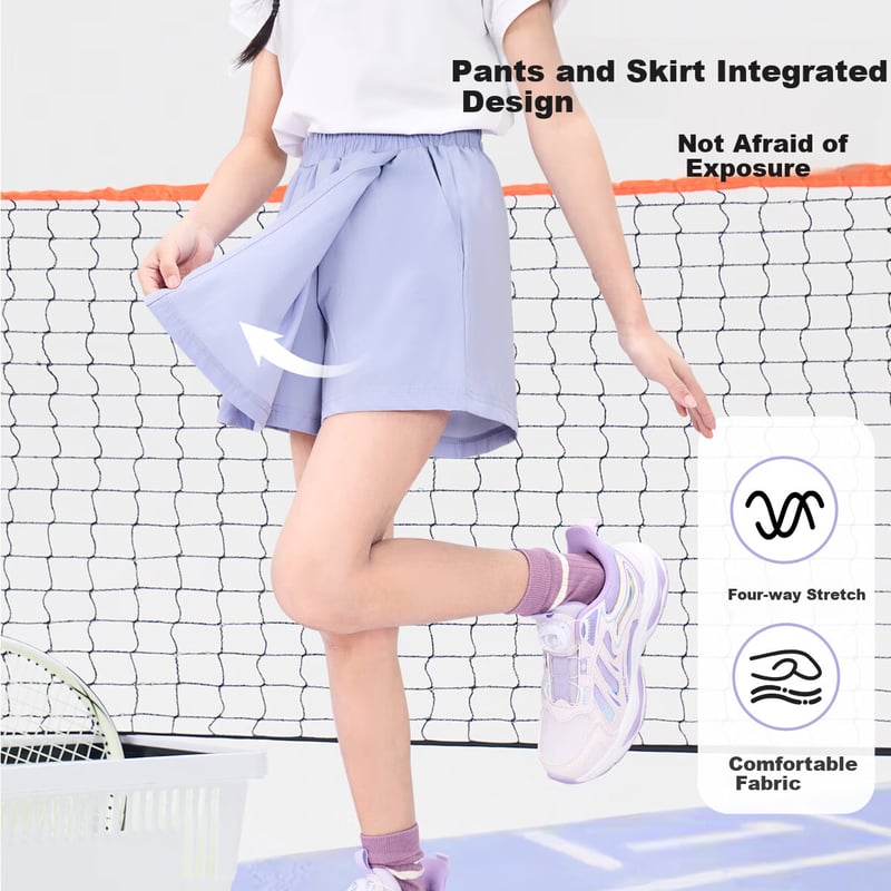 TonLion Girls' Summer Sun Protection Skirt Shorts Set