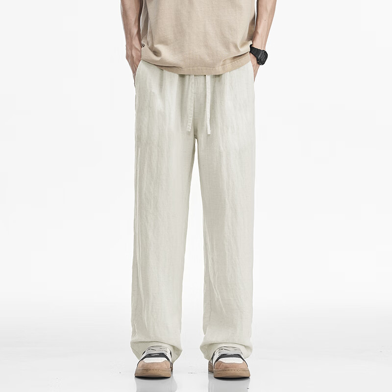 I'M DAVID Tencel Linen Casual Pants for Men