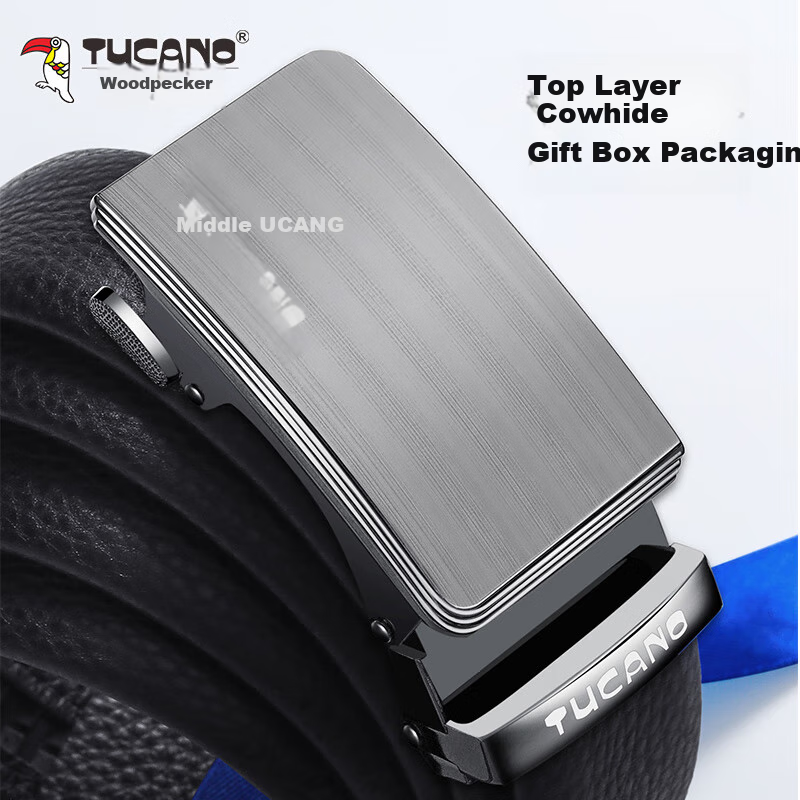 TUCANO Genuine Leather Men's Belt with Automatic Buckle