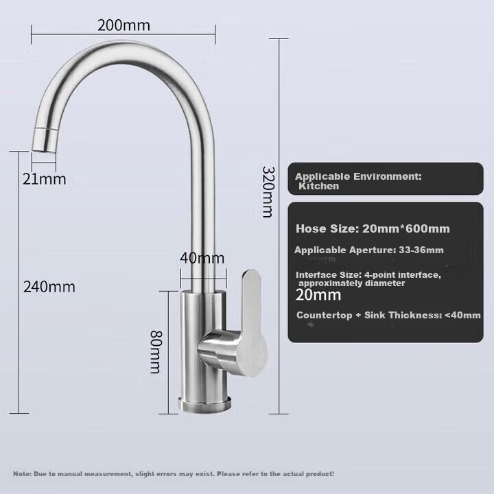 CHIGO Rotatable Kitchen Faucet with Hot & Cold Control